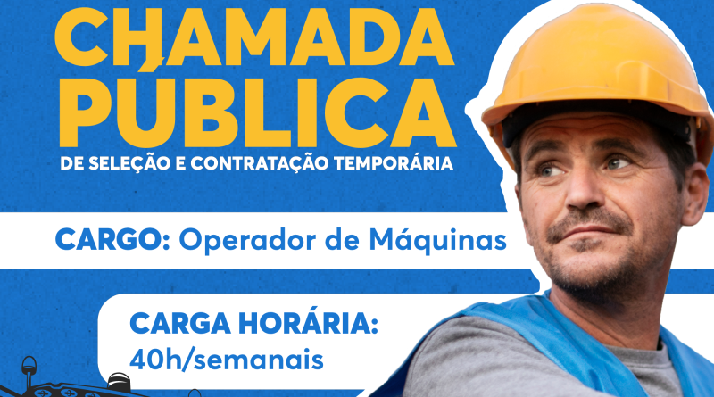 Prefeitura de Joaçaba abre edital para contratação temporária de Operador de Máquinas: Inscrições até 26 de abril!