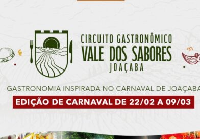 Circuito Gastronômico Vale dos Sabores traz a alegria do Carnaval para a mesa dos joaçabenses e turistas